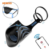 Anillo vibrador ajustable con control inalámbrico y aplicación para el pene masculino